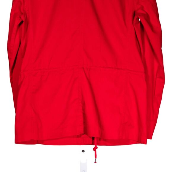 Chaps Ralph Lauren Women's Shirt Button Up Red Drawstring Long Sleeve Jacket XS - Picture 8 of 9